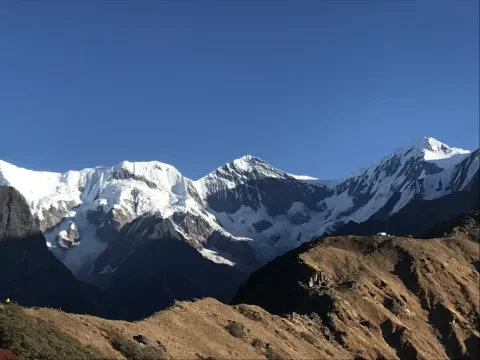 Mardi Himal ridge with stunning Himalayan mountain views.