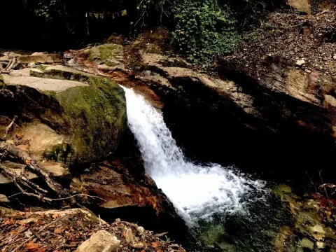 Waterfall along the trail during the 3 Days Poon Hill Trek.