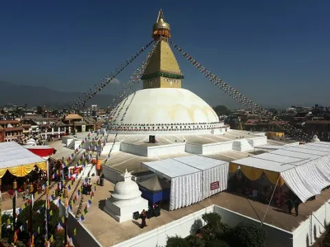 Boudhanath Stupa in Kathmandu.