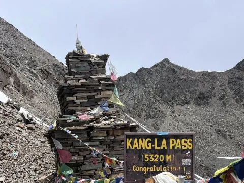 Kang La Pass on the Nar Phu Valley Trek in Nepal.
