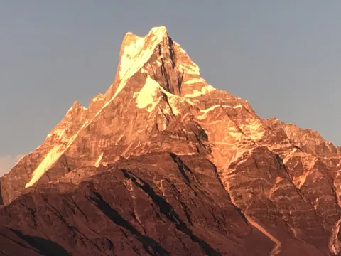 Golden Fishtail Mountain view during the Mardi Himal Trek.