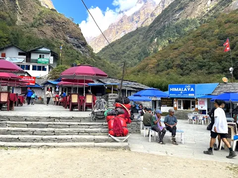 Hotel Himalaya along the Annapurna Base Camp Trek trail in Nepal.