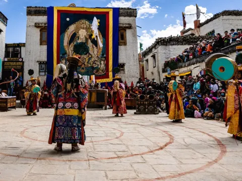 Tiji Festival celebration in Lo Manthang, Upper Mustang, Nepal.
