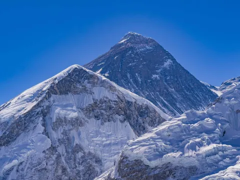 Mount Everest viewed during the Everest Base Camp Trek in Nepal.