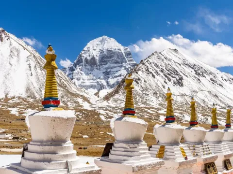 Dirapuk Monastery beneath the north face of Mount Kailash.