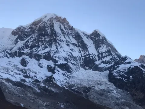 Where is the best view of Annapurna Range?
