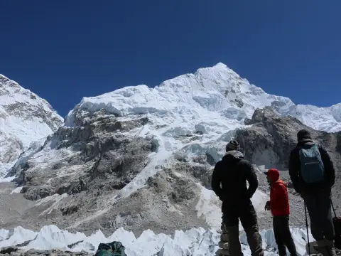 Trekking from Dingboche to Everest Base Camp