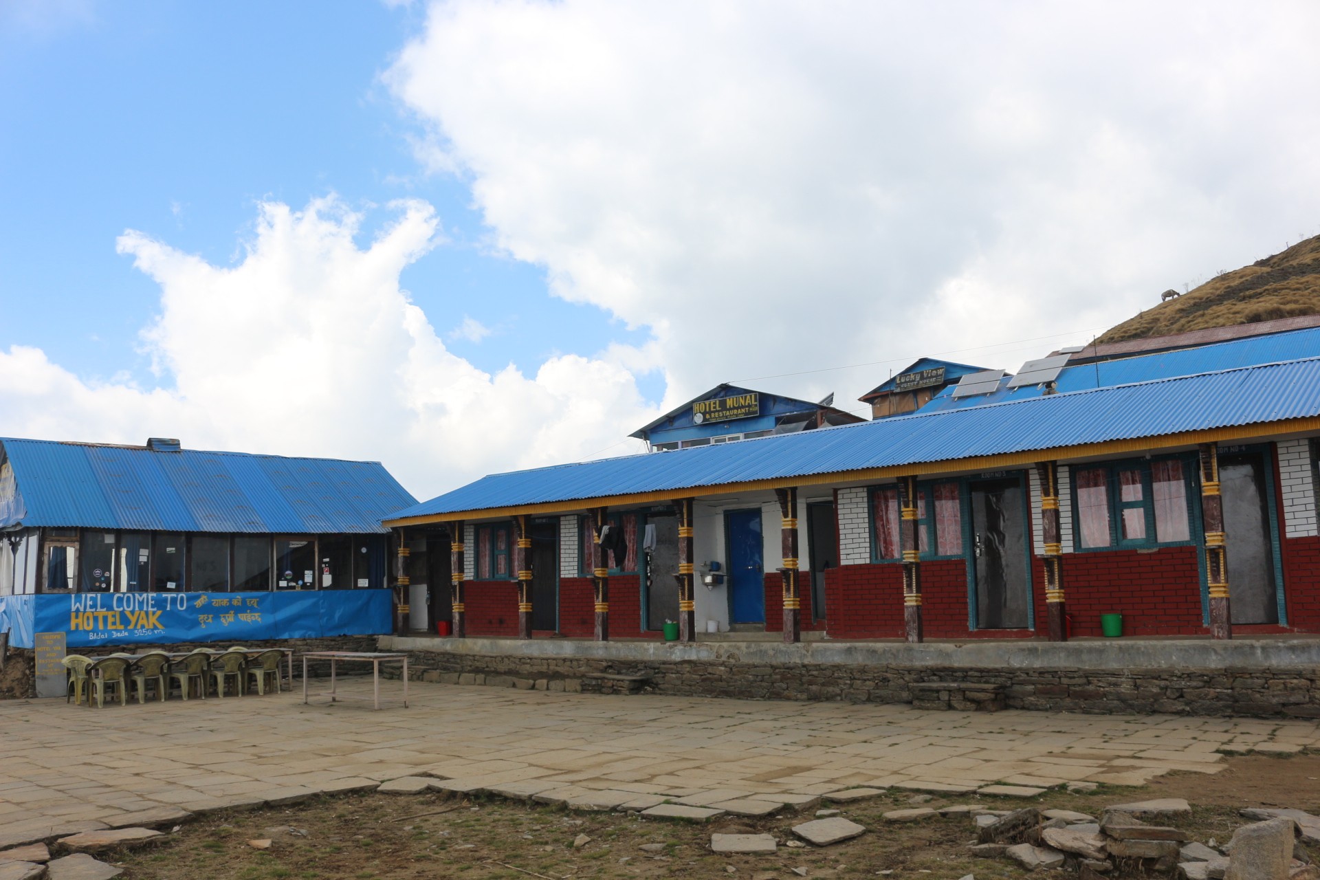 Cozy mountain lodge with traditional teahouse rooms on the Mardi Himal Trek in Nepal.