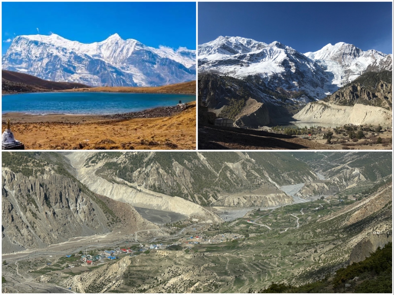 Acclimatization hike in Manang Valley, Nepal exploring Ice Lake and Chongkor Viewpoint with Himalayan mountain views