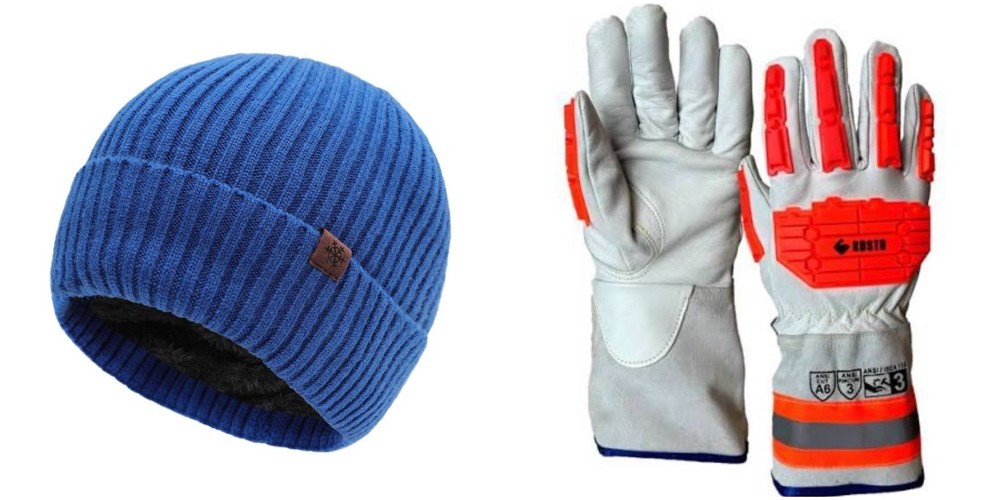 Warm beanie and insulated waterproof trekking gloves recommended for the Everest Base Camp Trek in September to provide warmth and protection during cold mornings and high-altitude conditions.