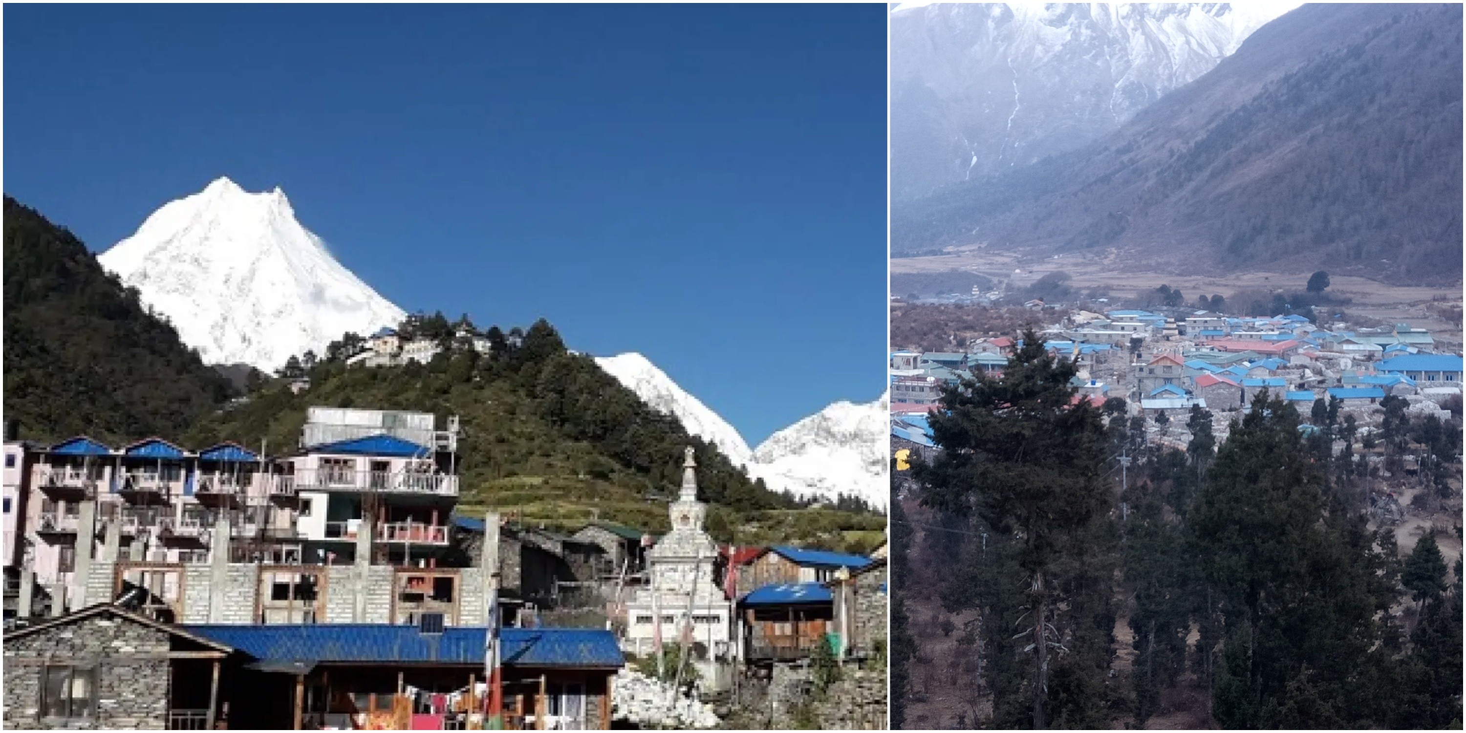 Traditional Himalayan villages of Lho and Samagaon on Manaslu route