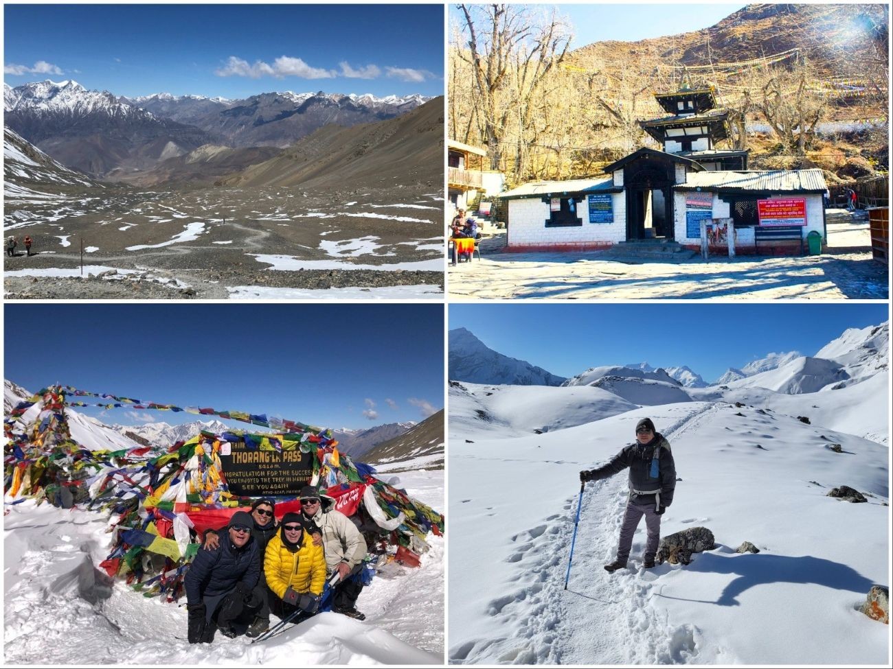 High route from Manang to Muktinath crossing Thorong La Pass 5416m Annapurna Circuit Nepal Himalaya