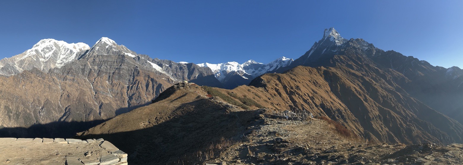 Mardi Himal View Point in Nepal with panoramic Himalayan mountain views and Annapurna range scenery