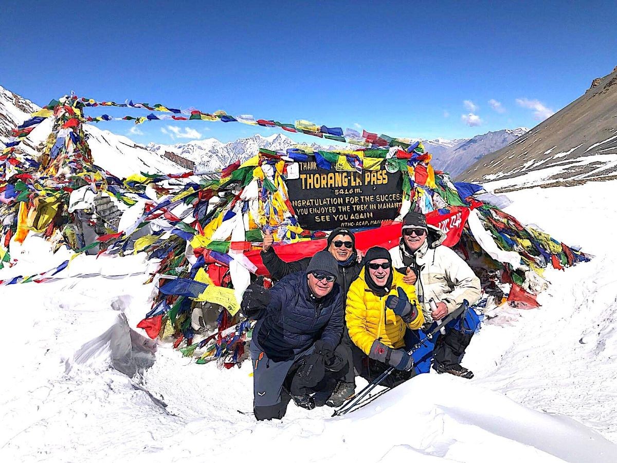 Thorang La Pass Nepal Annapurna Circuit high altitude trekking Himalaya