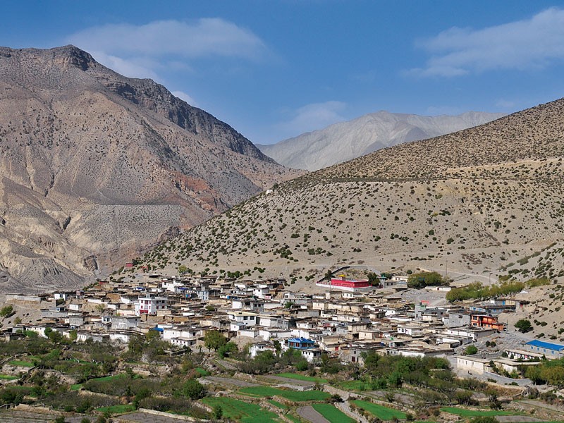 Thini Village Mustang Nepal Himalayan culture mountain landscape trekking