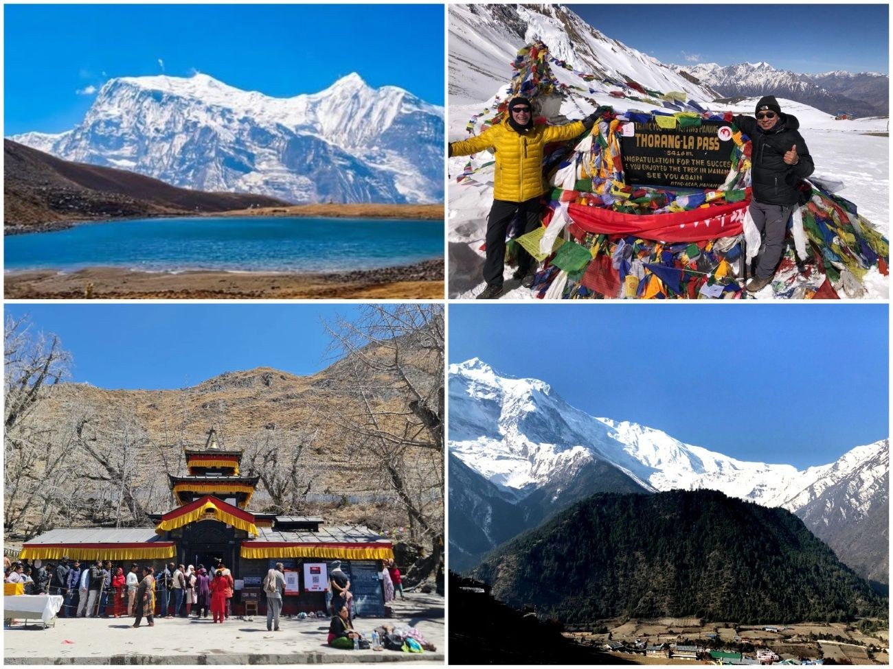 Annapurna Circuit Trek route through Manang Thorong La Pass and Annapurna Himalaya Nepal