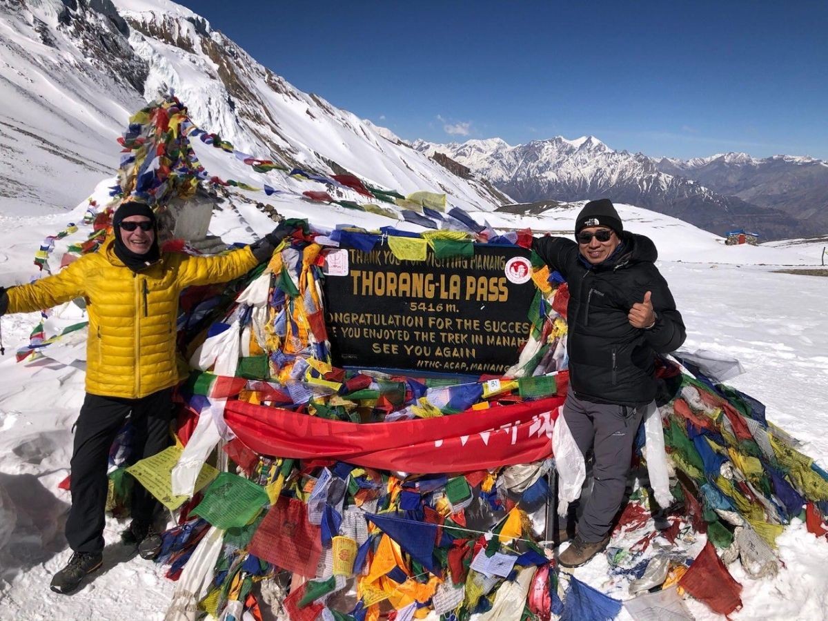 Thorong La Pass Annapurna Circuit Trek Nepal high mountain pass Himalaya