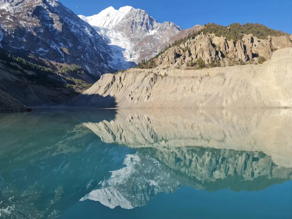 Gangapurna Lake and Chongkor viewpoint Manang Annapurna Circuit Nepal