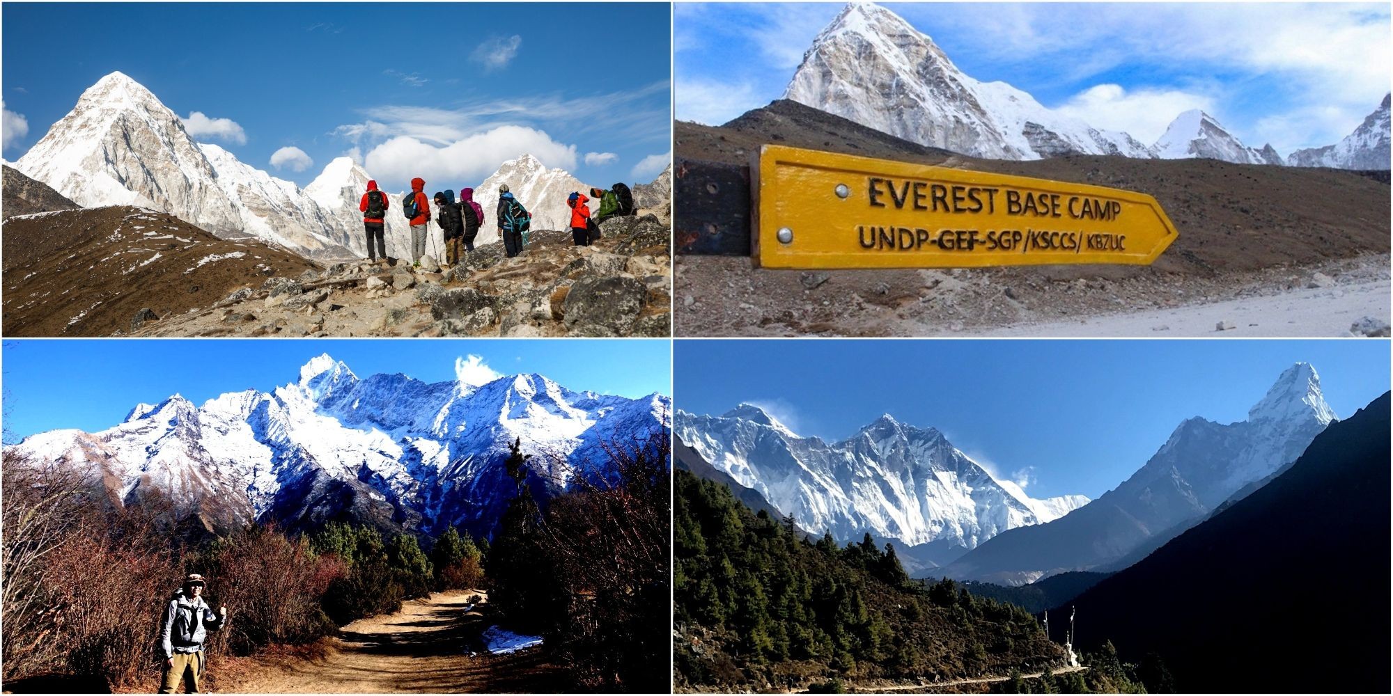 Well-maintained trekking trail to Everest Base Camp with dry, stable terrain and clear Himalayan mountain views.