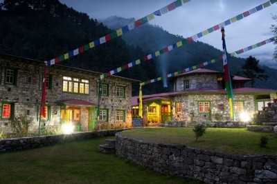 Luxury mountain lodge in Phakding on the Everest Base Camp Trek route, offering comfortable rooms, modern facilities, and Himalayan hospitality.
