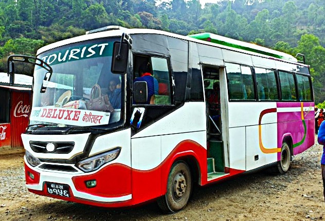 Kathmandu to Besisahar tourist bus Annapurna Circuit transport Nepal