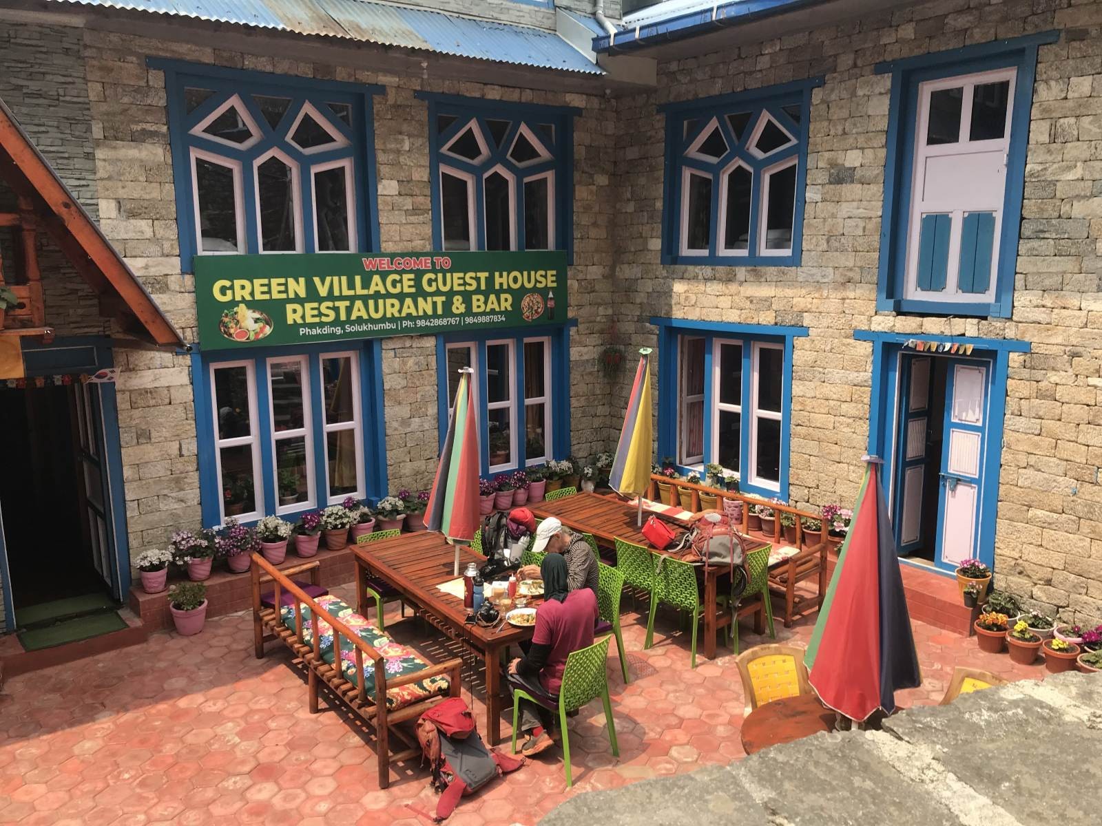 Traditional teahouses in Lukla and Phakding on the Everest Base Camp Trek, offering comfortable rooms, hot meals, and welcoming accommodation surrounded by Himalayan scenery.