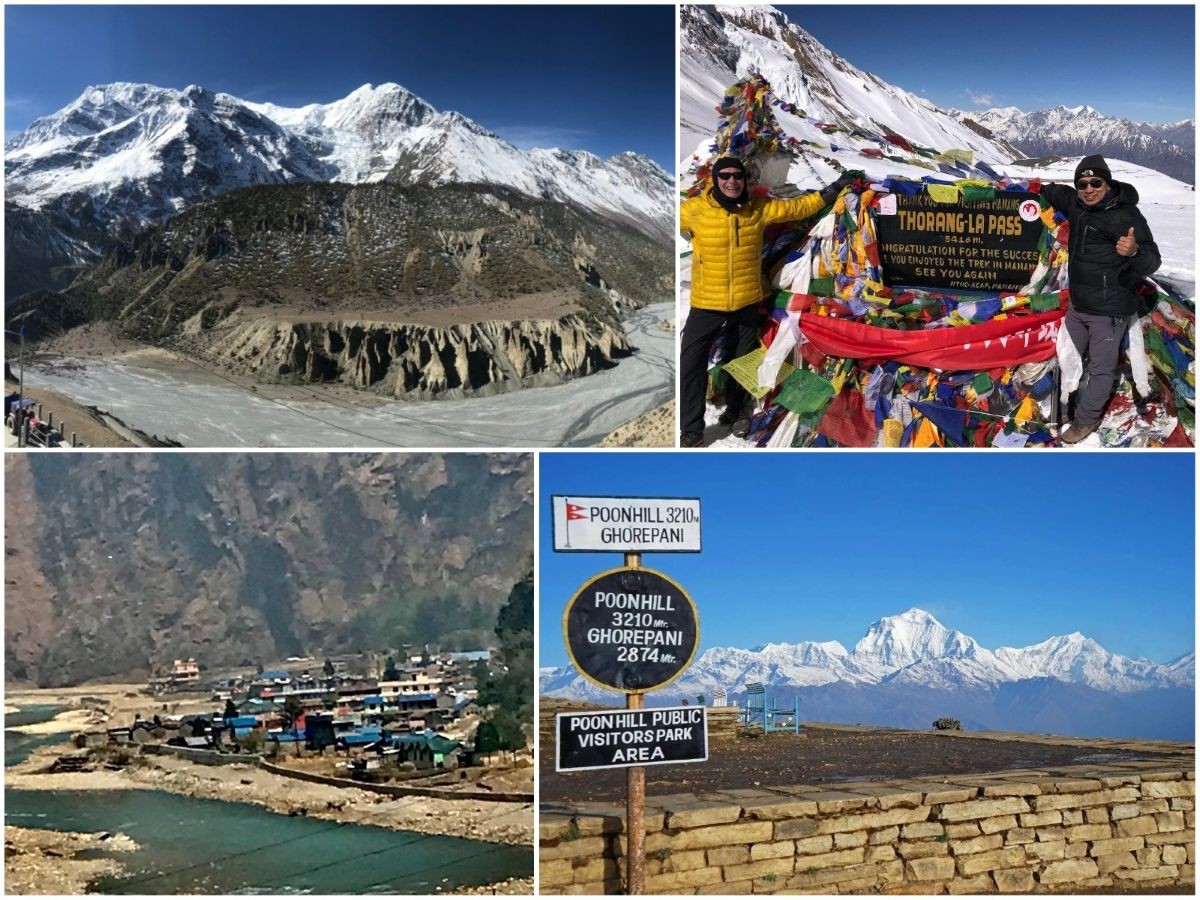 Classic Annapurna Circuit Trek Tal village Manang Valley Thorong Pass Poon Hill Nepal Himalaya