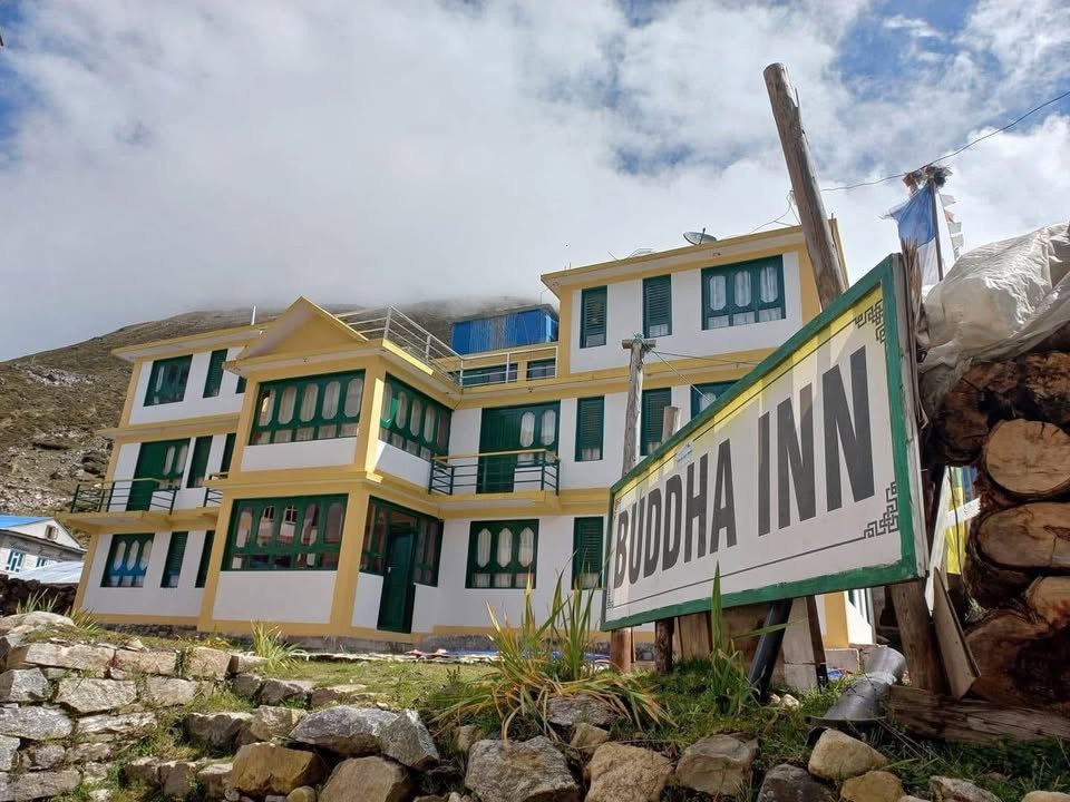Lodges in Kyanjin Gompa, Langtang Valley, Nepal, offering comfortable accommodation, dining facilities, and spectacular views of the surrounding Himalayan peaks."