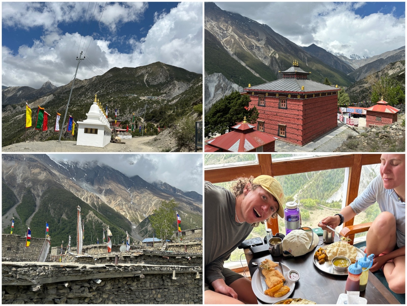 Major highlights of Khangsar Village on the Annapurna Circuit Trek featuring traditional stone houses, local food, teahouses, ancient Khangsar Gompa, and stunning Himalayan mountain scenery in Nepal.