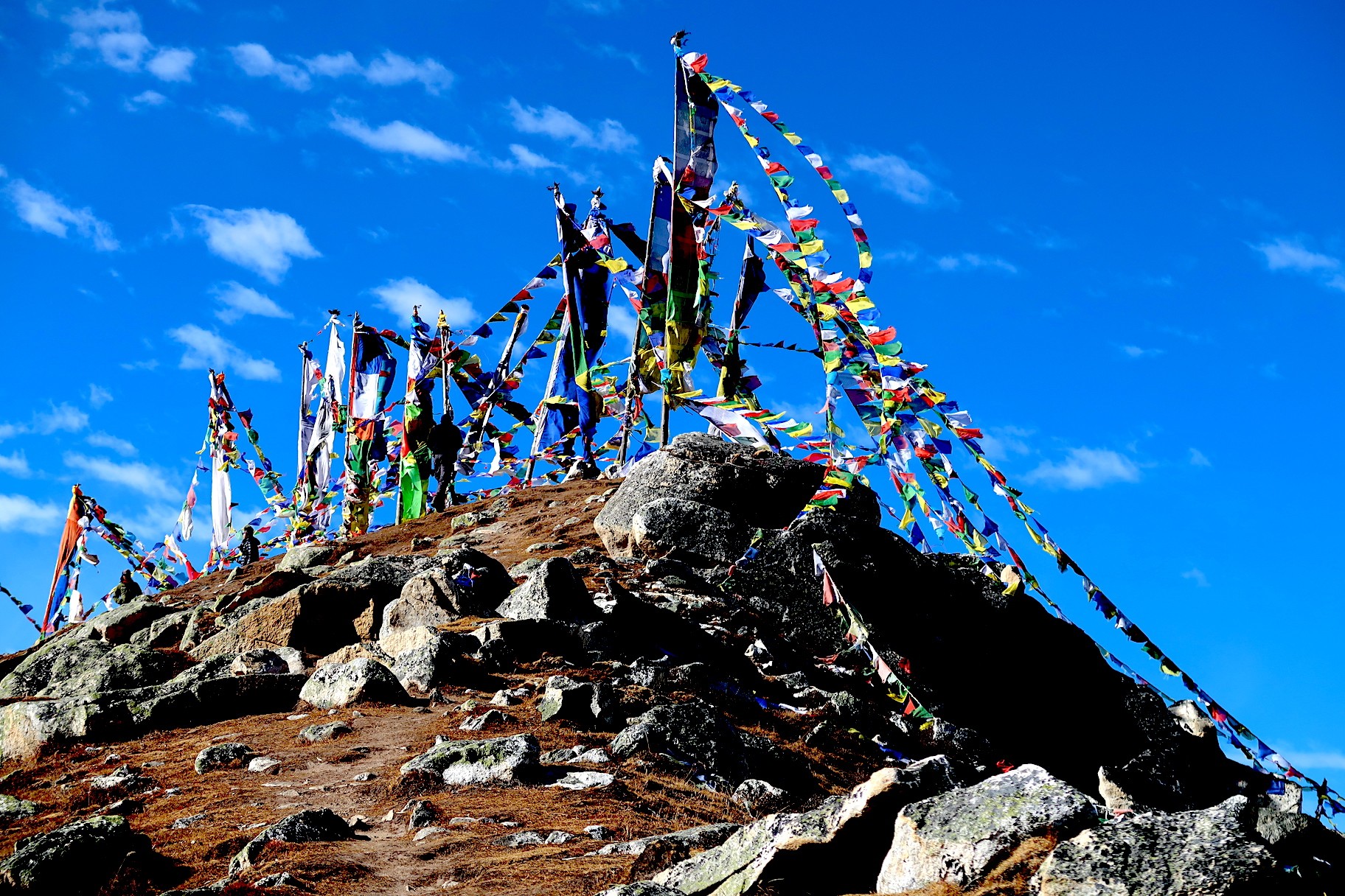 Tserko Ri viewpoint in Langtang Valley offering panoramic views of snow-capped Himalayan peaks, glaciers, alpine ridges, and the beautiful Langtang landscape.