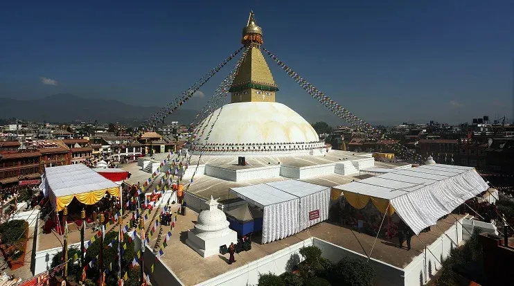 Boudhanath Stupa Kathmandu UNESCO World Heritage Site.