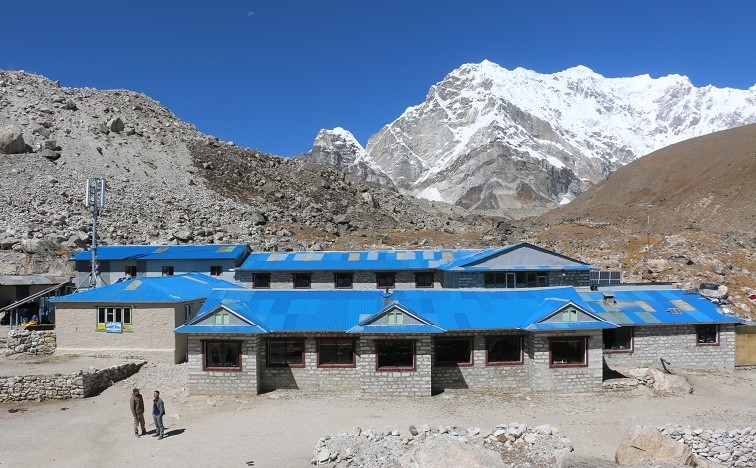 Himalaya Lodge in Gorakshep, a popular overnight stop on the Everest Base Camp Trek in Nepal.