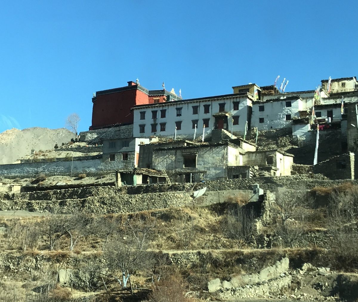 Jharkot Village in Mustang Nepal traditional Himalayan mountain settlement