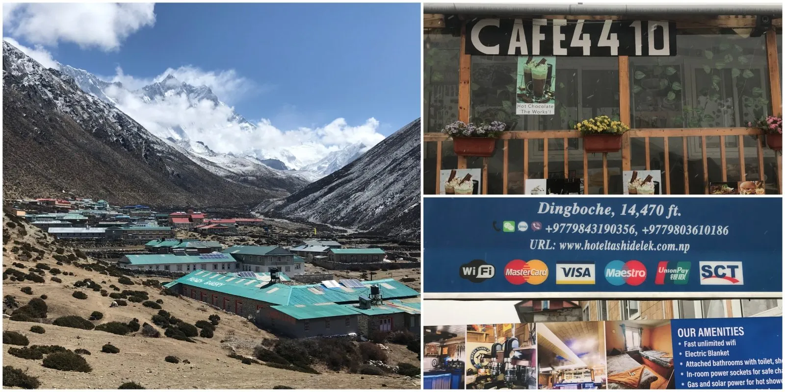 Dingboche acclimatization hike with mountain views and a local café.