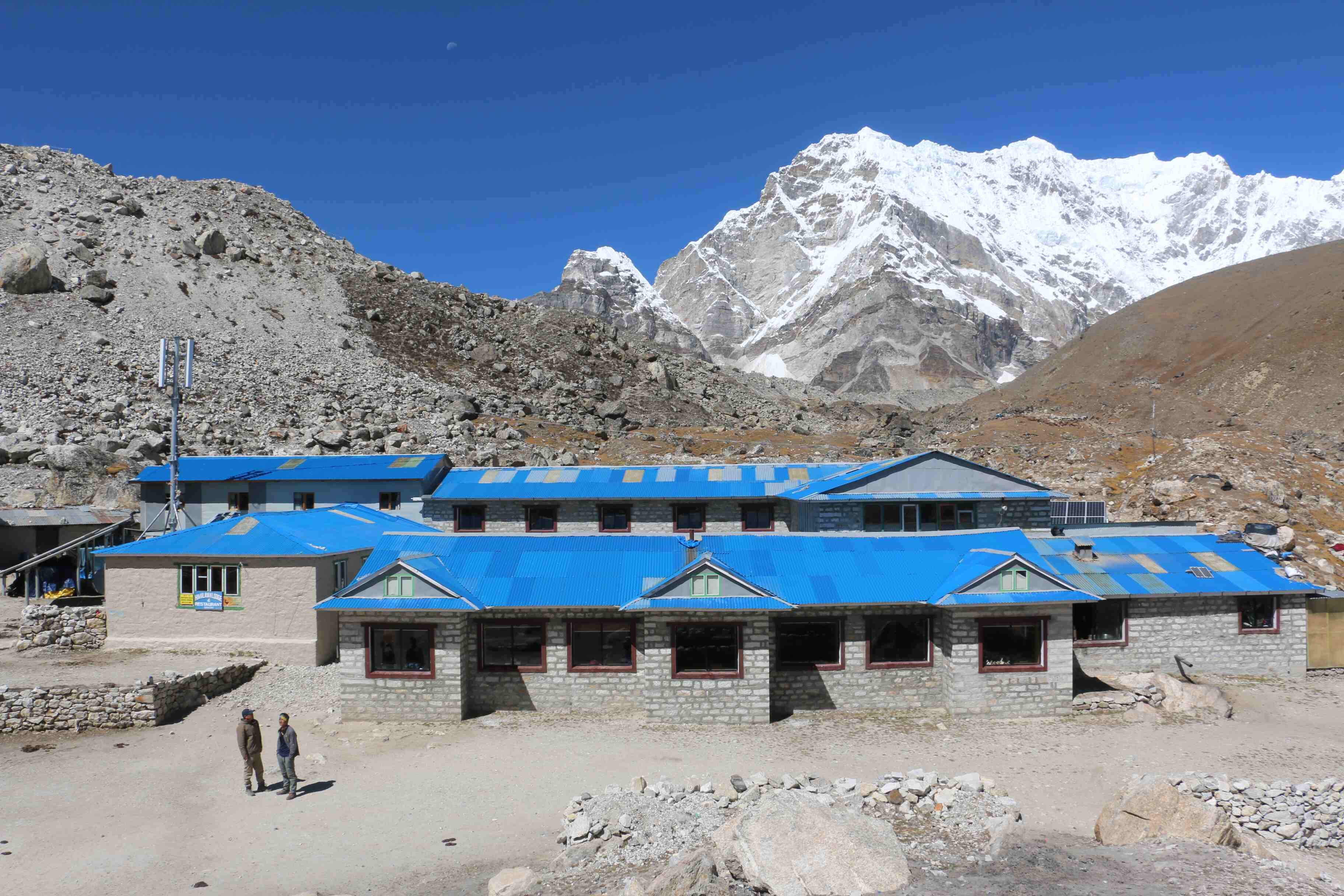 Traditional teahouse lodge on the Everest Base Camp Trek, offering cozy accommodation, mountain hospitality, and stunning views of the surrounding Himalayan landscapeTraditional teahouse lodge on the Everest Base Camp Trek, offering cozy accommodation, mountain hospitality, and stunning views of the surrounding Himalayan landscape