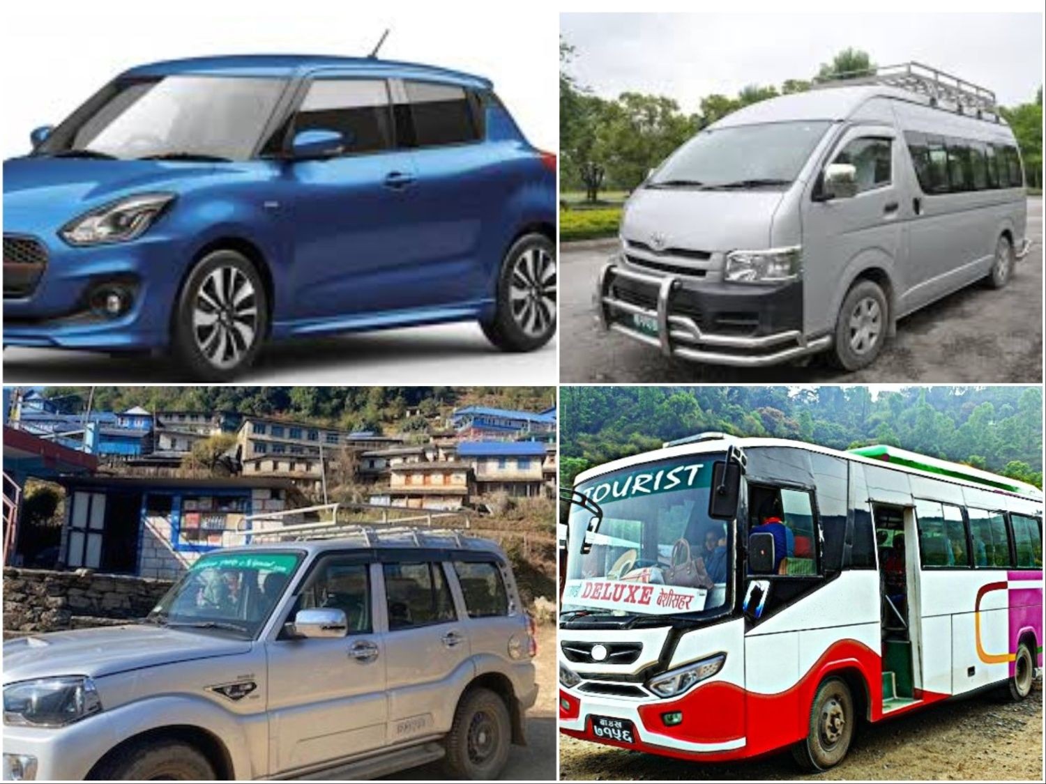Trekkers traveling from Kathmandu to Besisahar can choose between comfortable tourist buses, shared jeeps, private cars, and local microbus services in Nepal.