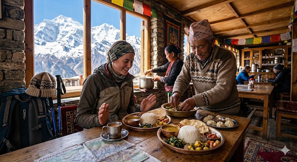 Annapurna Circuit trek food Nepal