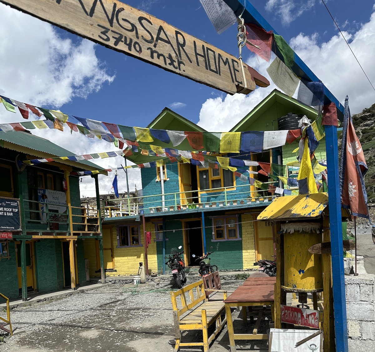 Lodges, restaurants, Wi-Fi, and trekking facilities in Khangsar Village on the Annapurna Circuit Trek, offering comfortable accommodation and essential services in the Himalayas.