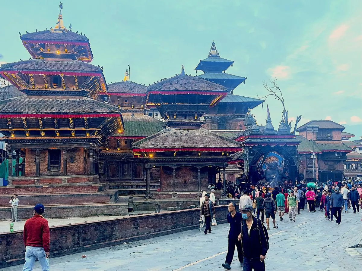 Kathmandu Durbar Square temples and historic monuments.