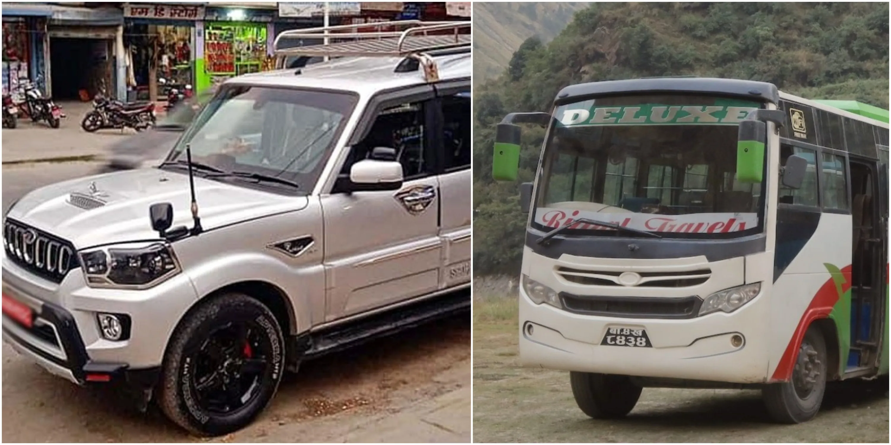 Local bus and private jeep transportation from Kathmandu to Syabrubesi, the starting point of the Langtang Valley Trek in Nepal.