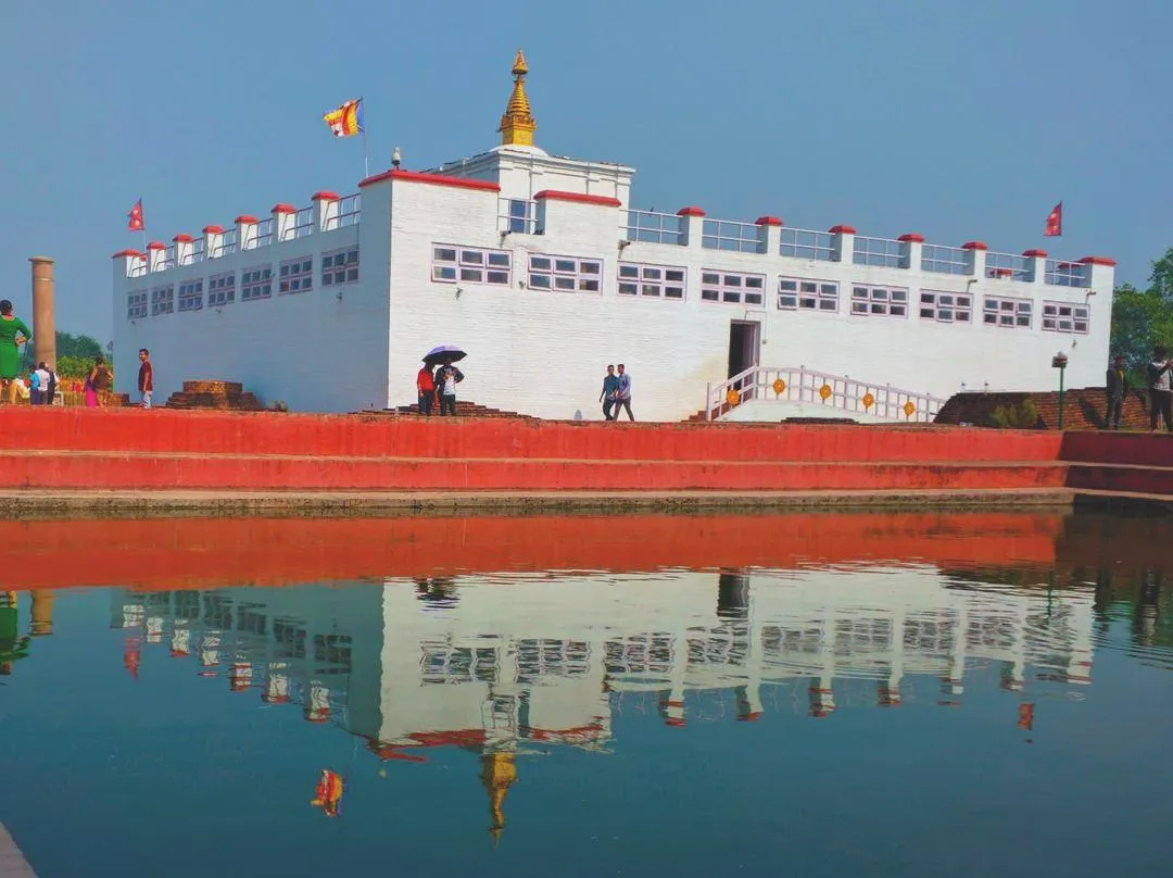 Sacred Buddhist site of Lumbini, the birthplace of Lord Buddha in Nepal.