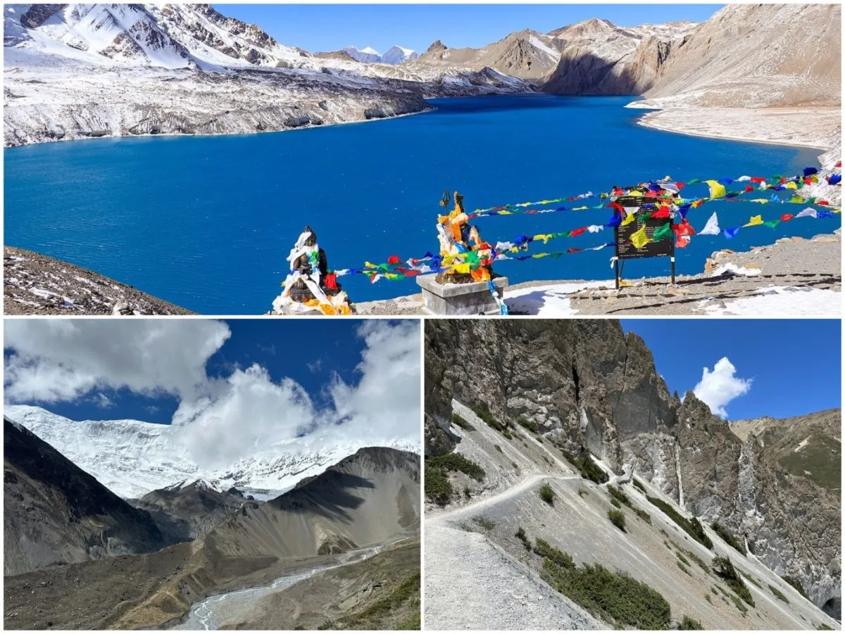 Major highlights of Tilicho Base Camp featuring the trail to Tilicho Lake, rugged Himalayan mountains, alpine landscapes, and breathtaking views on the Annapurna Circuit Trek in Nepal.